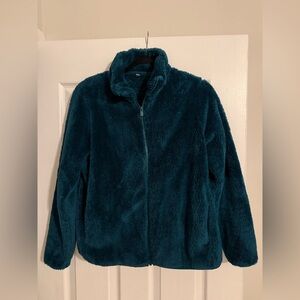 Uniqlo Deep Teal Teddy Jacket